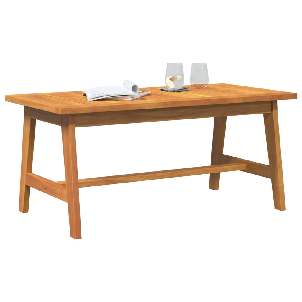 Tavolino da caffÃ¨  90x45x40 cm in legno massello di acacia