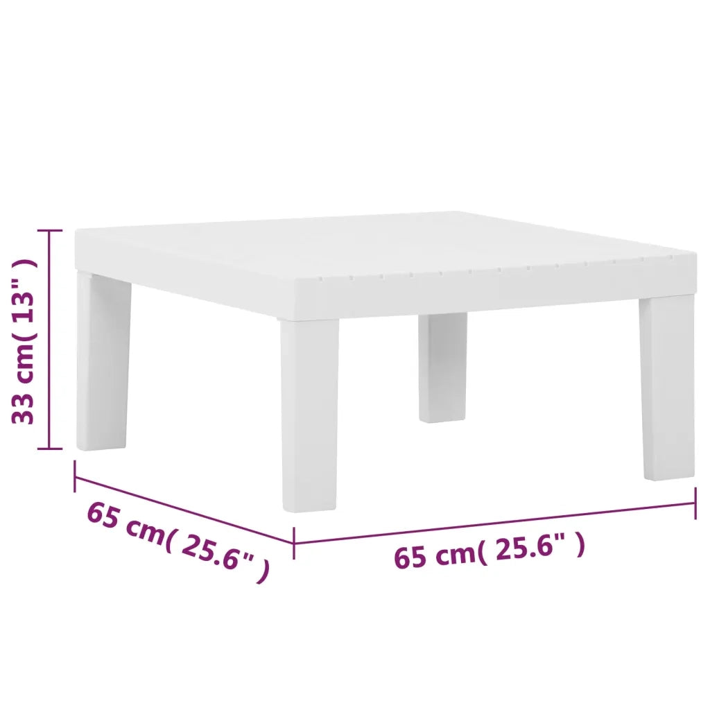 Set Divani da Giardino con Cuscini 4 pz in Plastica Bianco cod mxl 36208