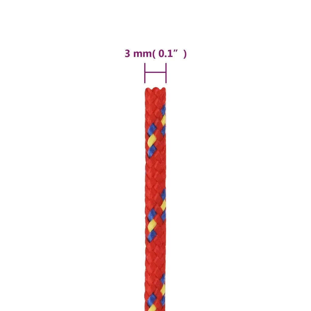 Corda per barca Rossa 3 mm 25 m in Polipropilene 152375