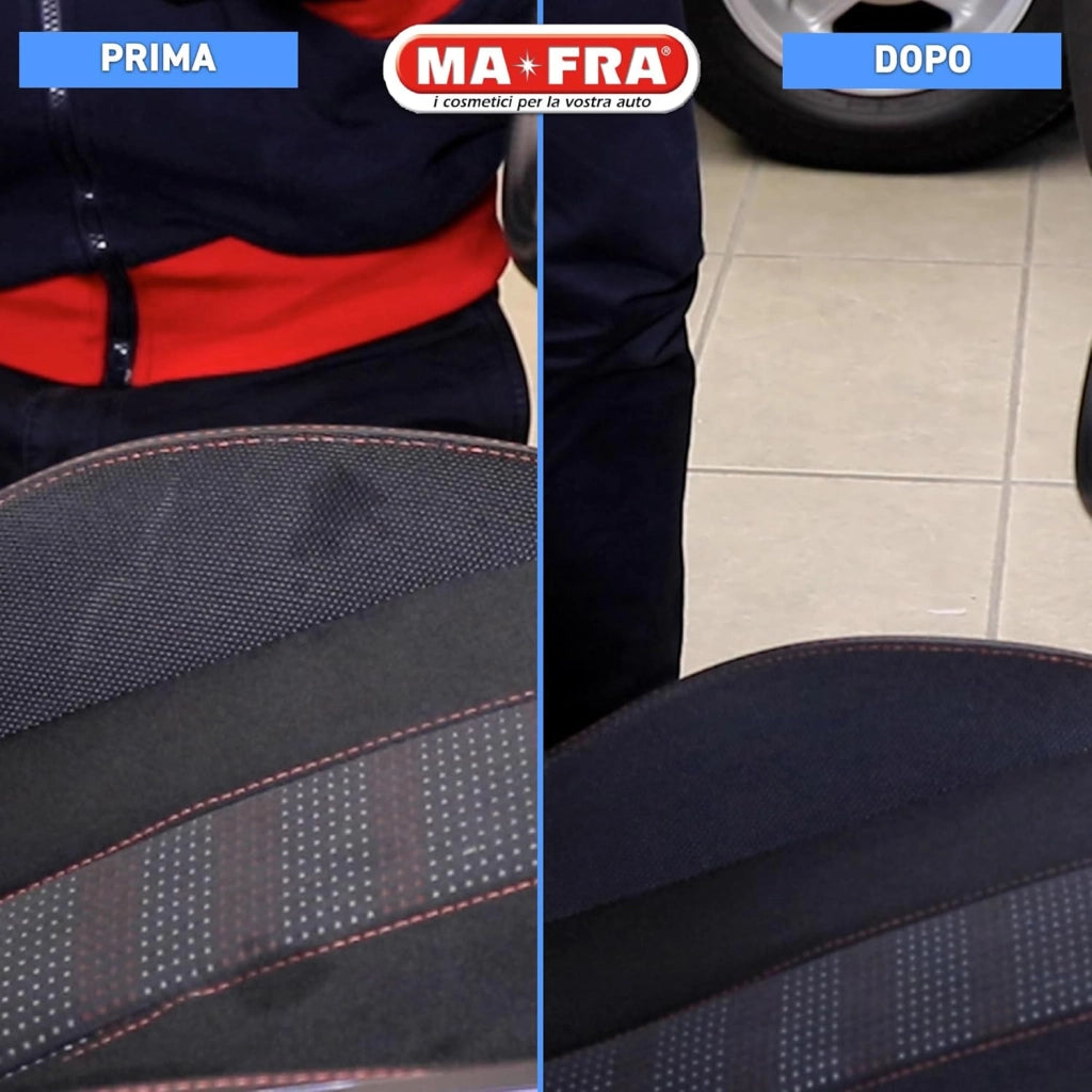 Ma-Fra, Trattamento 3in1 Tessuti, Deterge e Smacchia Tessuti Delicati, Velluti e Alcantara, Rinnova i Colori e Dona una Fresca Nota di Profumo, Formato 500ml