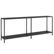 Tavolo Consolle | Tavolo d'Ingresso Nero 200x35x75,5 cm in Vetro Temperato