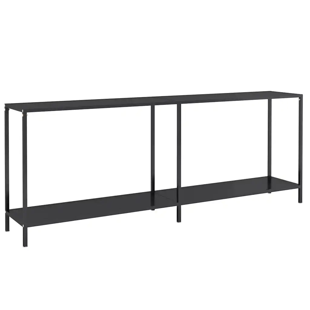 Tavolo Consolle | Tavolo d'Ingresso Nero 200x35x75,5 cm in Vetro Temperato