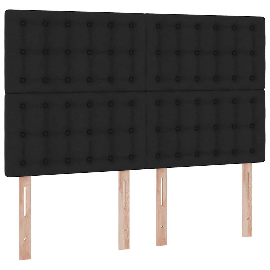 Letto con contenitore e materasso Nero 140 x 190 cm Tessuto 3371906