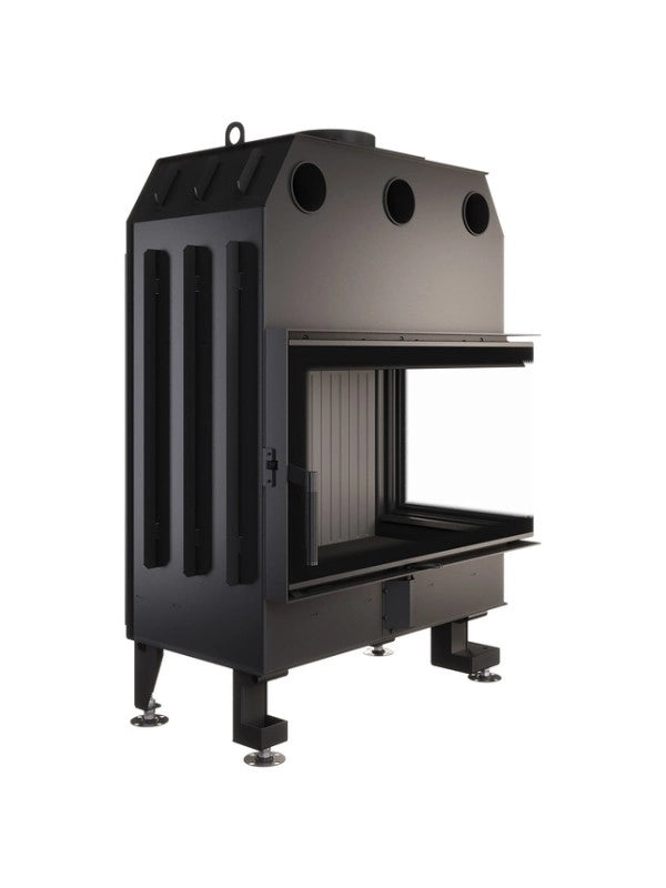 Caminetto ad angolo Inserto Apertura destra Nero Energy 85x50x47 (17 kW) ECO