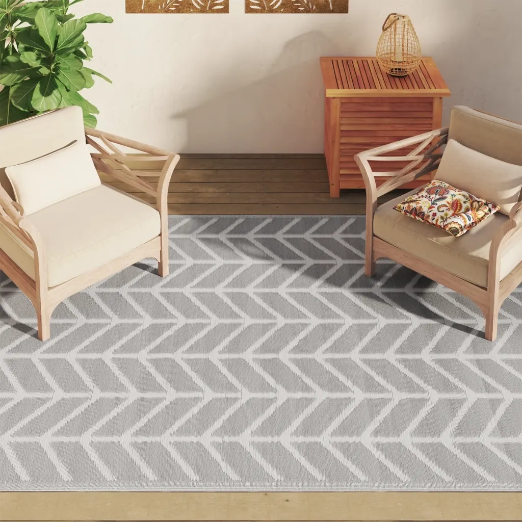 Tappeto da Esterni ARAKIL Grigio 160x230 cm in PP CFW6946695