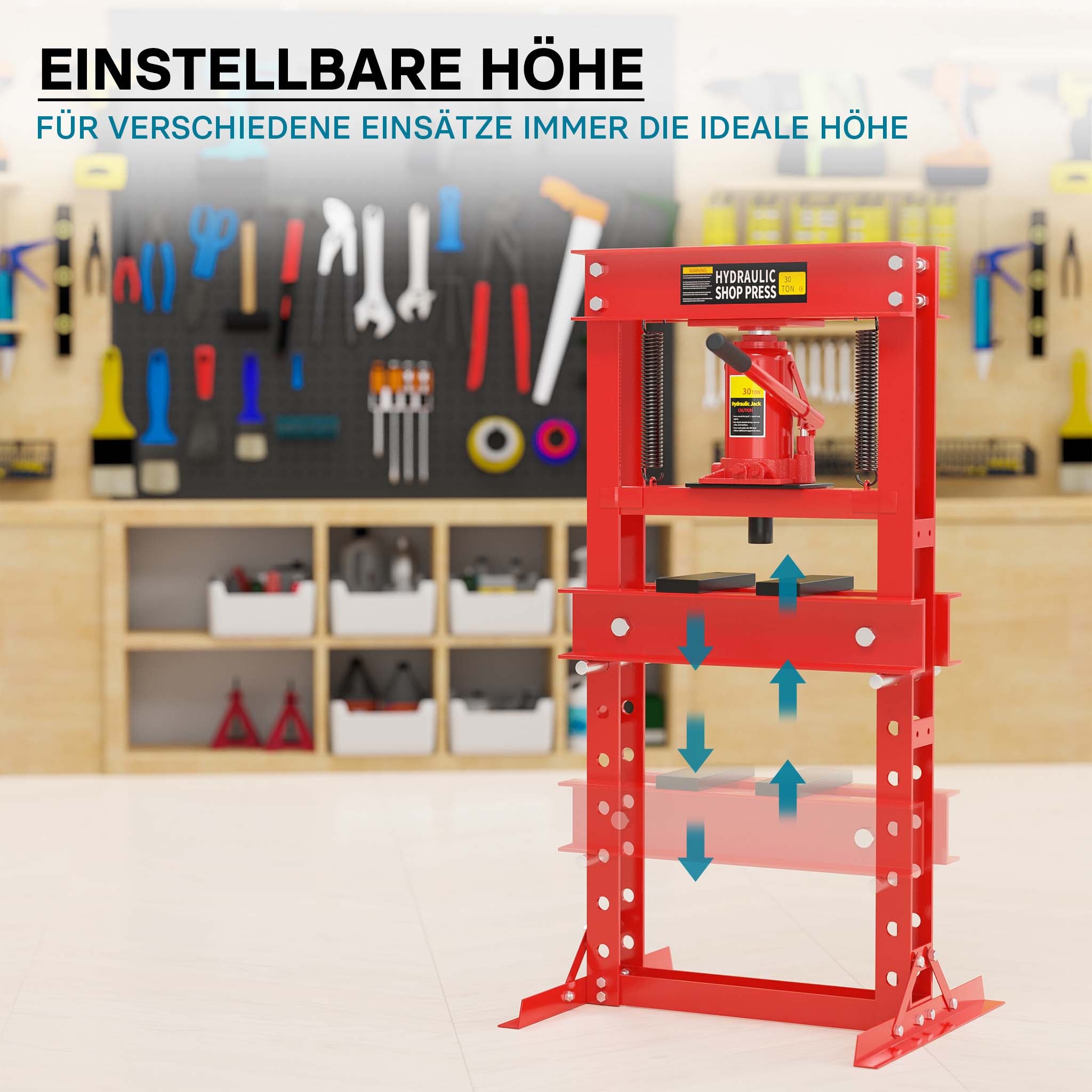 Pressa idraulica da officina 30t Pressa a telaio per cuscinetti