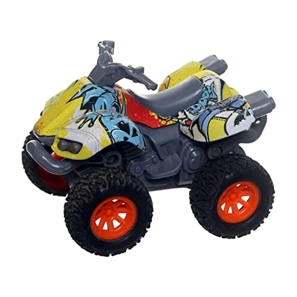 Trade Shop - Super Quad In Metallo Con Frizione Giocattolo Educativo Bambini Con Retro Carica -