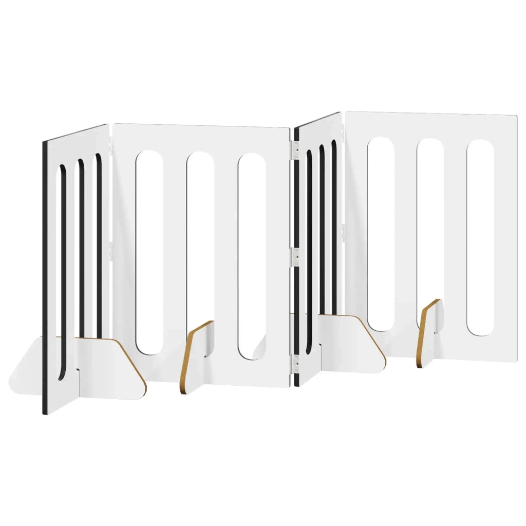 Recinto pieghevole per animali 4 pz Rovere Nero CFW7644523