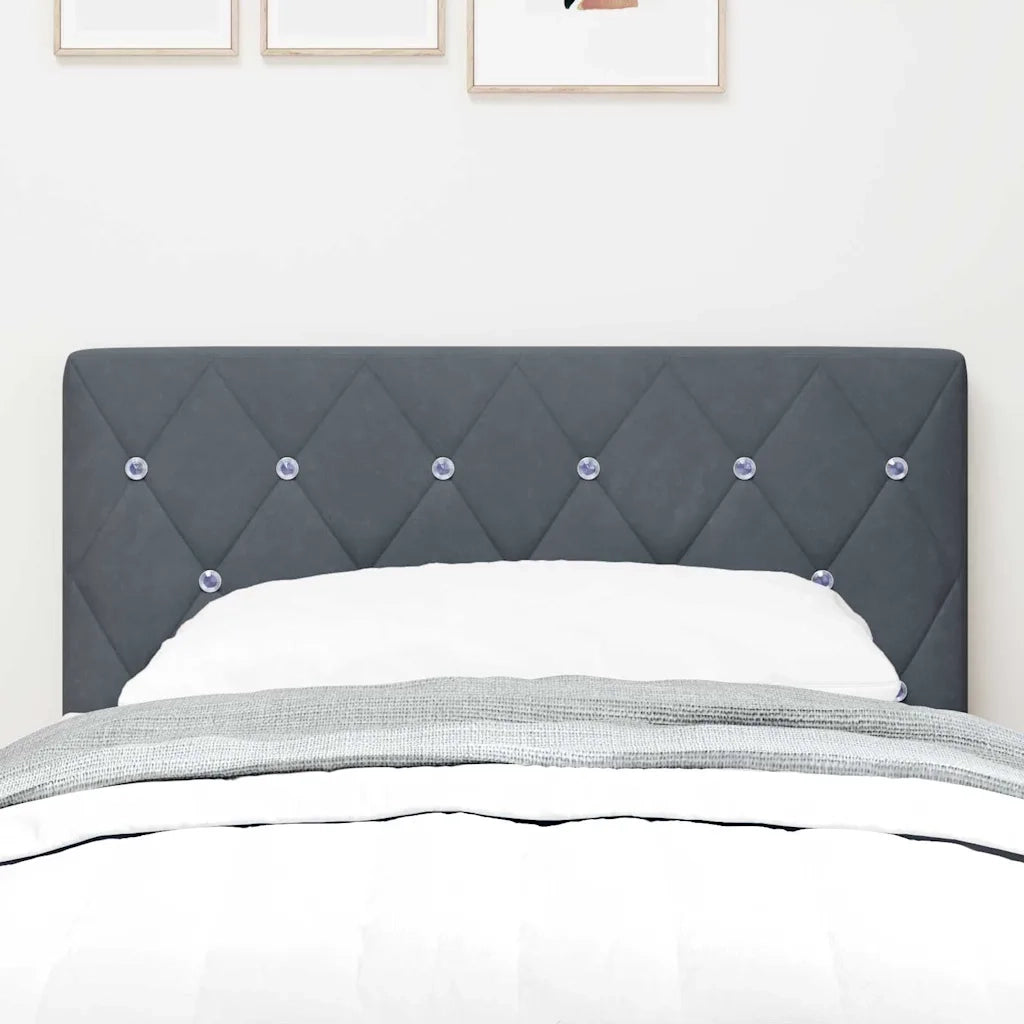 Testiera-Testata-Testiera Decorativa Grigio scuro 80 cm Pelle Sintetica 287502