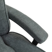 sedia da ufficio ergonomica alta con altezza regolabile; funzione basculante; poliestere grigio 68.5 Ã— 79 Ã— 117-125 cm