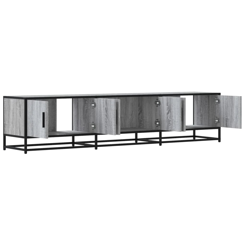 Mobile TV multimediale mensola TV credenza TV sala da pranzo soggiorno camera da letto Sonoma 180 x 35 x 41 cm legno ingegnerizzato grigio 02_0028431