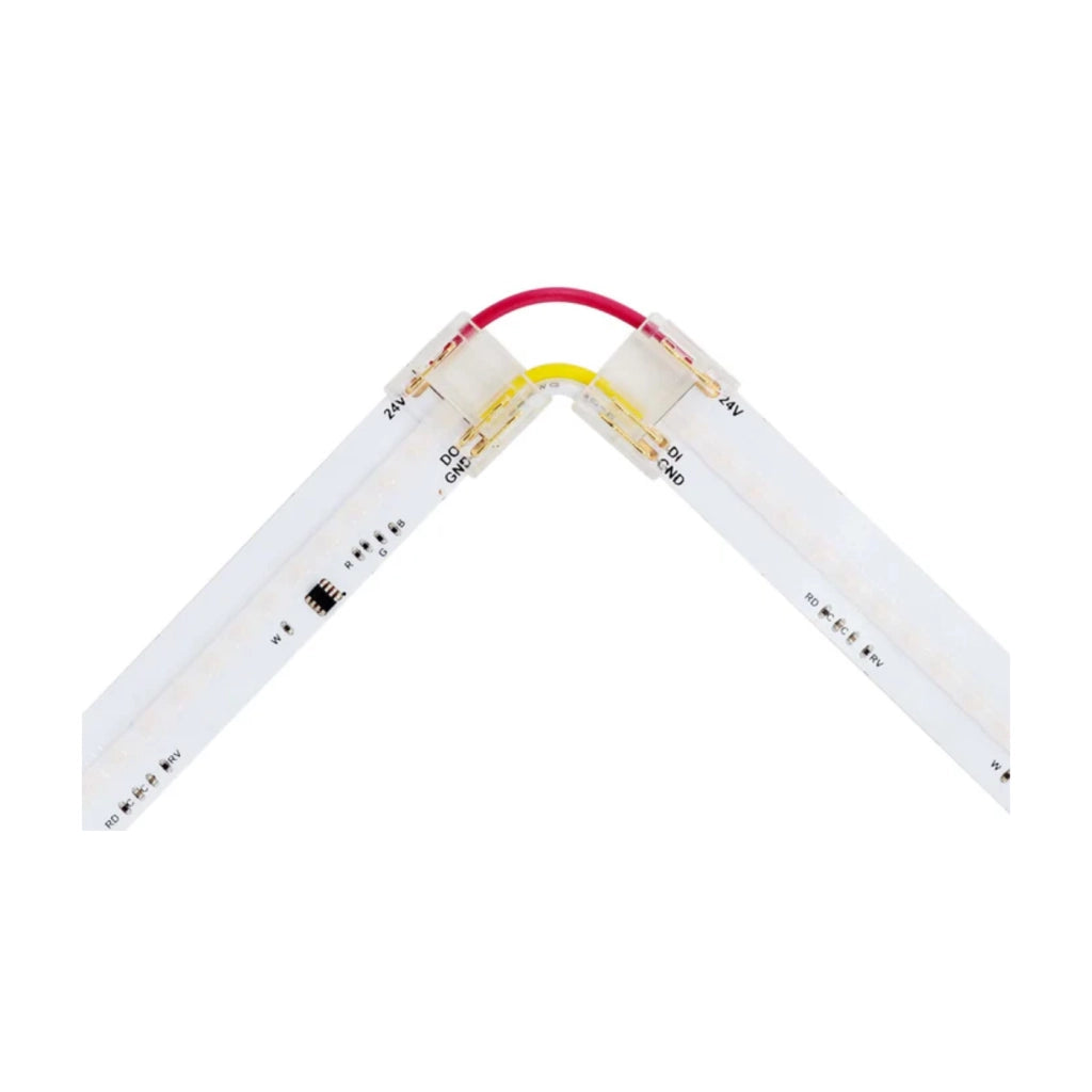 Alcapower Connettore Angolare 3 PIN per Strisce LED Digitali, Giunzione ad Angolo Professionale per Sistemi di Illuminazione, Larghezza 13.8mm