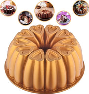 Fornello a forma di torta in acciaio inossidabile, 10 pollici, con foro di ventilazione, rivestimento in titanio pesante (oro)