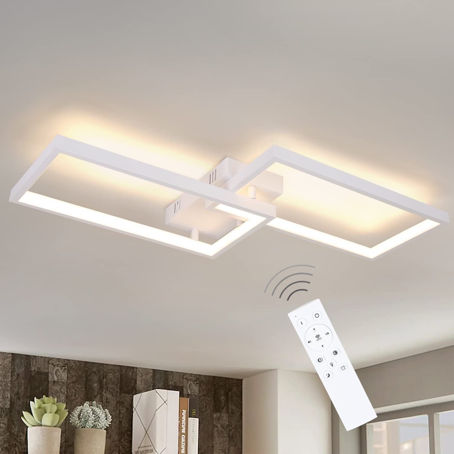 ZMH Lampada da soffitto LED moderna telecomando dimmerabile per soggiorno ufficio