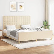Giroletto senza Materasso Crema 160x200 cm in Tessuto 3125394