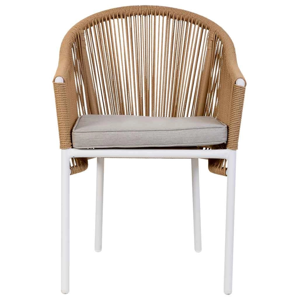 Sedia in rattan sintetico beige 57x63x84,5