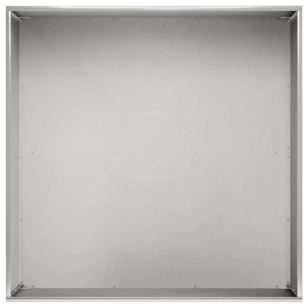 Vaso da giardino 2 pz Argento 60 x 60 x 30 cm Acciaio Inox 8005059
