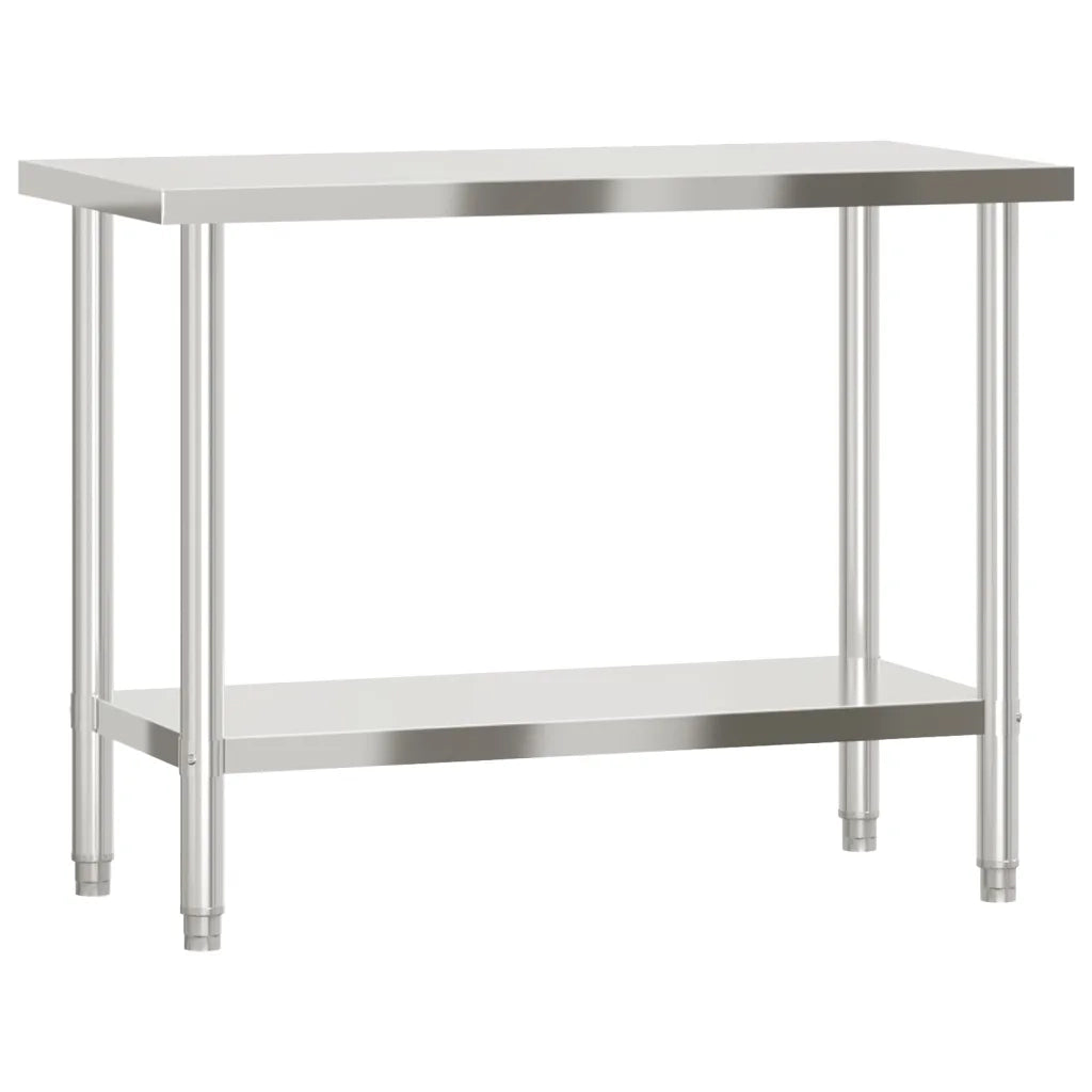 Tavolo da Lavoro da Cucina 110x55x85 cm in Acciaio Inossidabile 376455