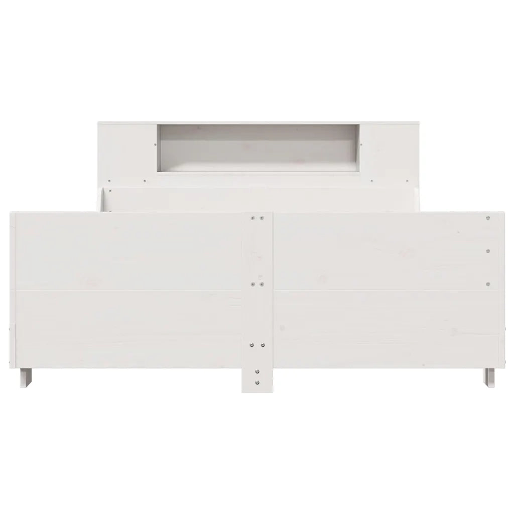 Letto senza Materasso Bianco 140x190 cm Legno Massello di Pino 3323774