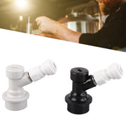 Connettore per Keg - 2 Pezzi - Adatto per Gas/Liquido - 1/4 Pollici MFL Connettore - Duraturo - Per Keg Cornelius/Corny - Connettore a Vite a Sfera