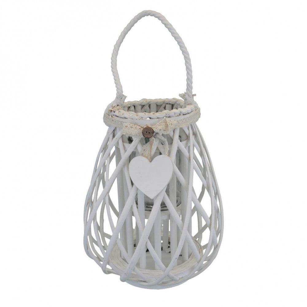 Lanterna Suzanne   in Vimini Bianco