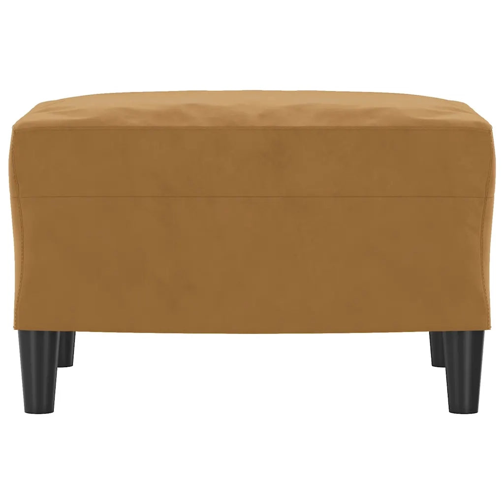 Poggiapiedi Marrone 60x50x41 cm in Velluto 349300