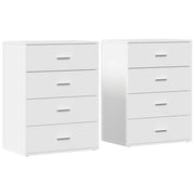 Buffet credenza cassettiera armadio mobile contenitore organizer per cucina soggiorno salotti set da 2 60 x 39 x 80 cm legno ingegnerizzato bianco 02_0036683