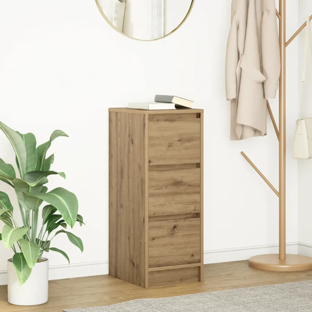 Credenza Rovere Artigianale 29,5x34x76 cm in Legno Multistrato 861642