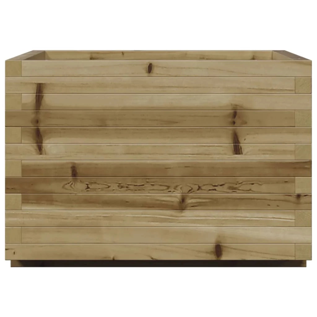 Fioriera rialzata per piante fiori patio giardino 70 x 70 x 49,5 cm legno di pino impregnato marrone 02_0037821