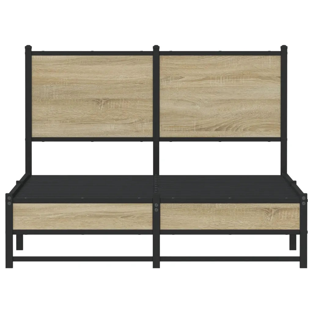 Giroletto senza Materasso in Metallo-Struttura Letto Rovere Sonoma 120x200 cm 383752