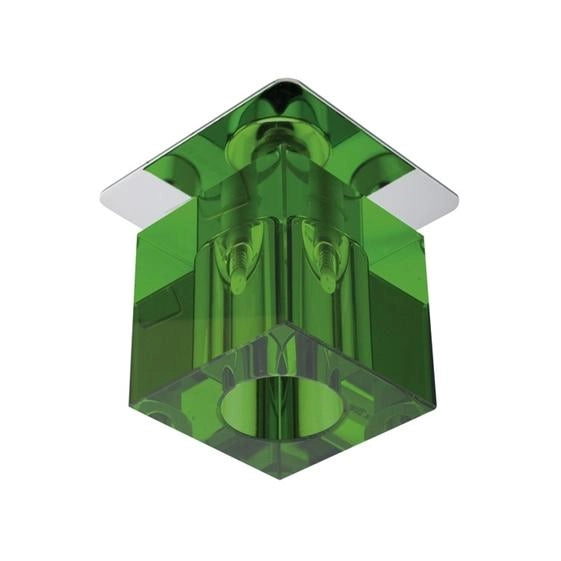 Faretto da incasso SK-18 1xG4 cromo vetro verde Candellux