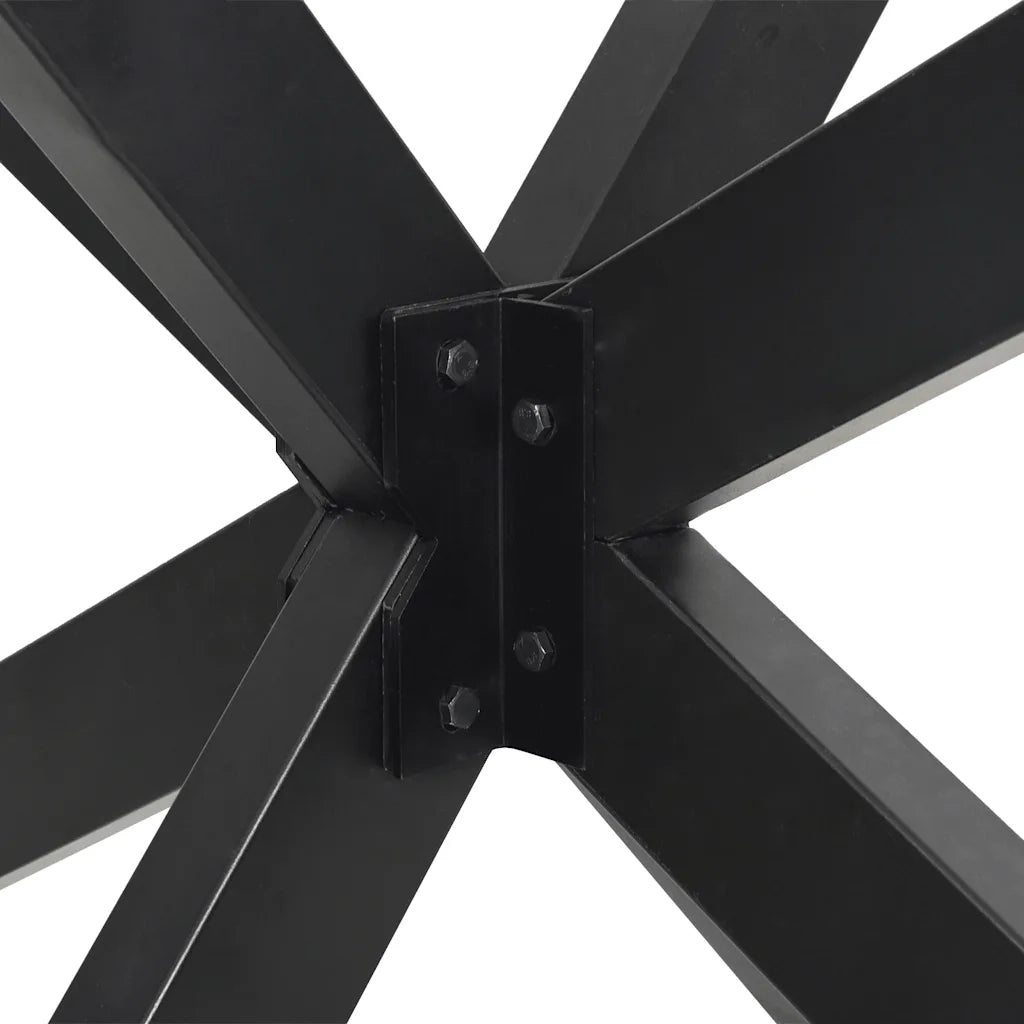 Gamba per Tavolo da Pranzo a Forma di Ragno Antracite 150x78x(72-73) cm Acciaio