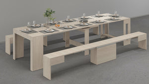 Panca Allungabile 66/290x25x45 cm Pratika Singola A Olmo Perlato