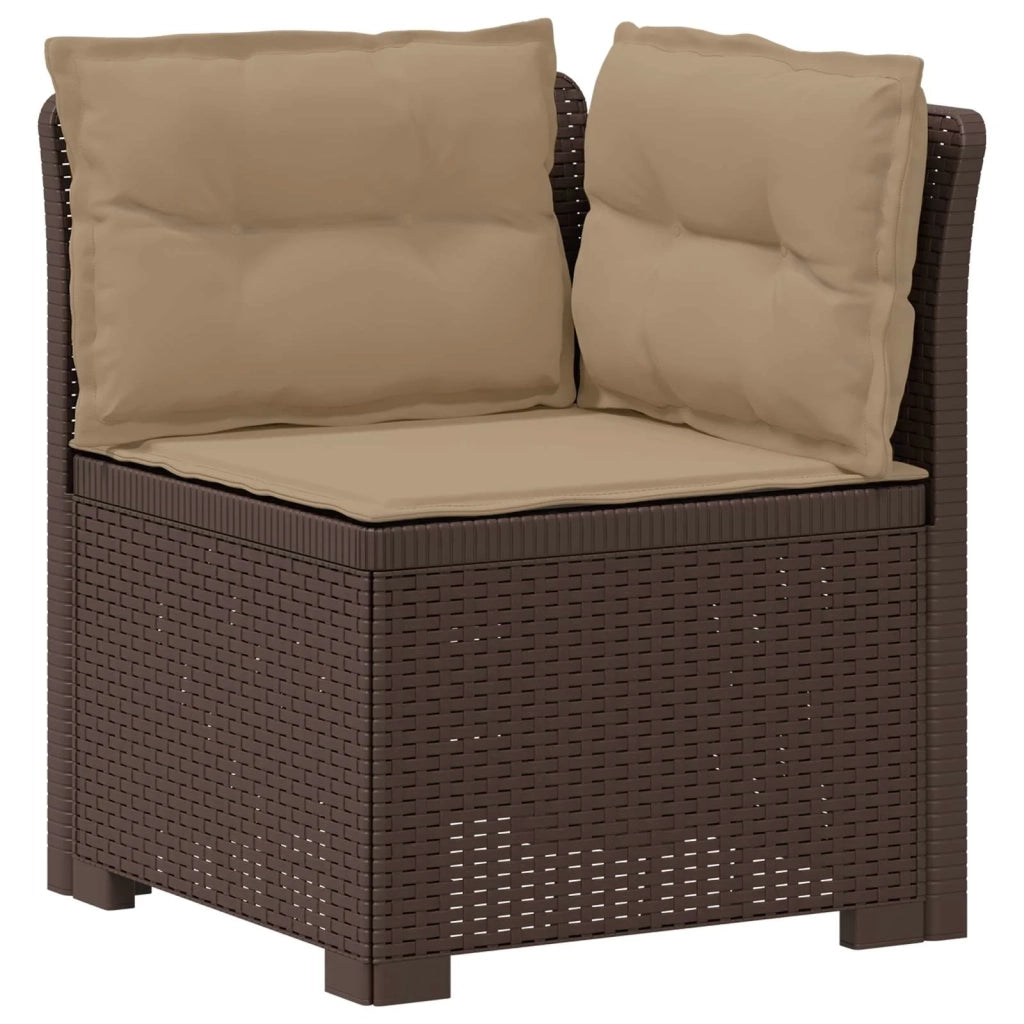 Divano da Giardino a 4 Posti con Cuscini in Stile Rattan PP 3443876
