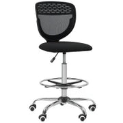 Sedia da Ufficio, Sedia da Lavoro, Sedia da Scrivania, regolabile in altezza, imbottita, Nero