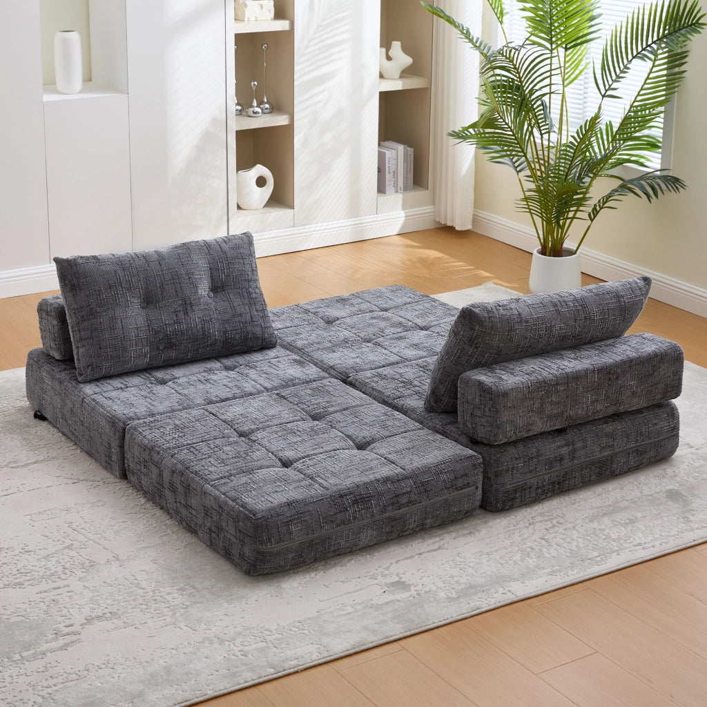 DIVANO LETTO PIEGHEVOLE 29 x 29 x 88 cm Chenille Grigio