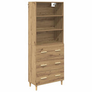 Credenza | Madia | Buffet da pranzo | Armadio da pranzo con cassetto Rovere artigianale 69,5 x 32,5 x 180 cm