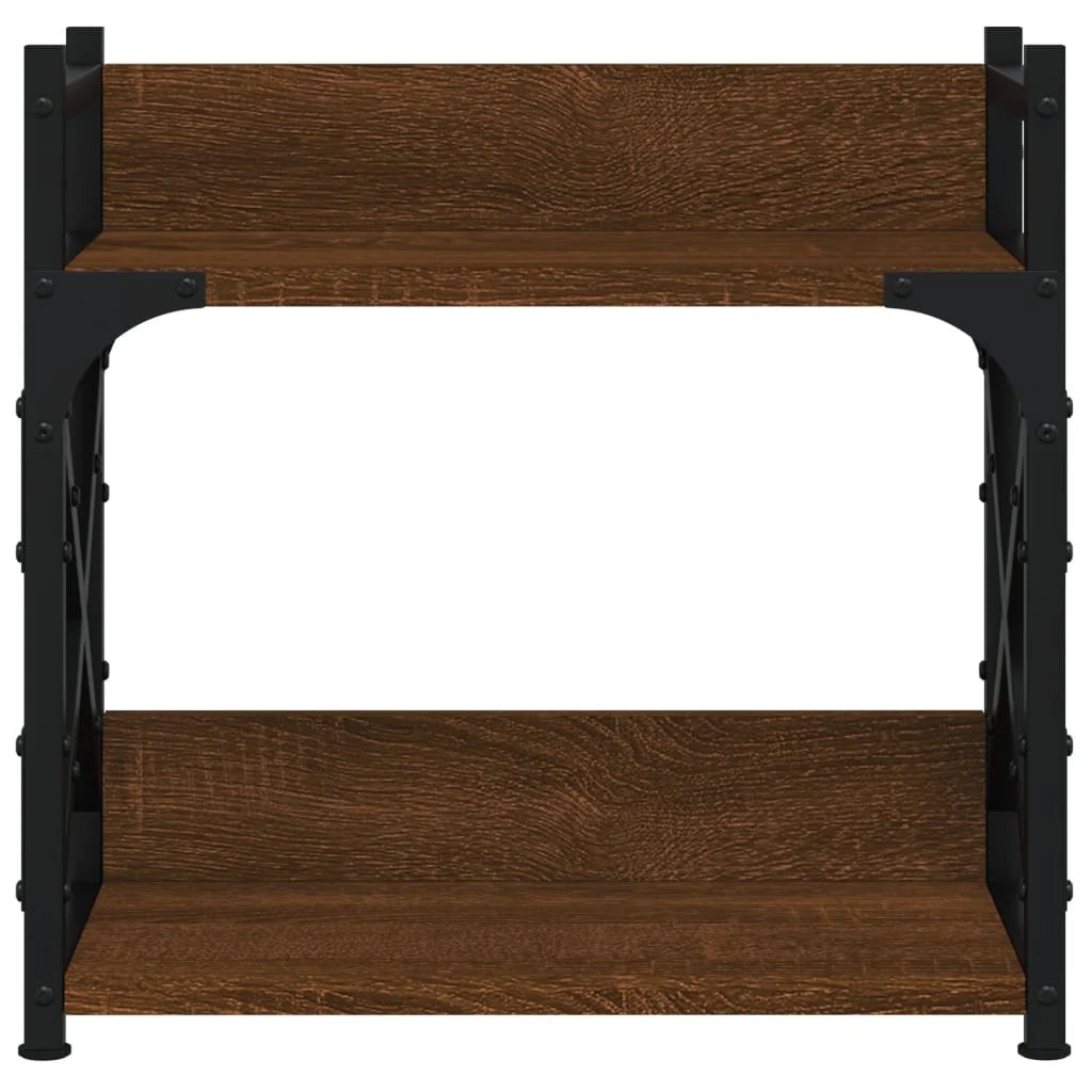 Supporto per stampante scrivania/ufficio a 2 ripiani 40 x 20 x 40 cm marrone 02_0044785