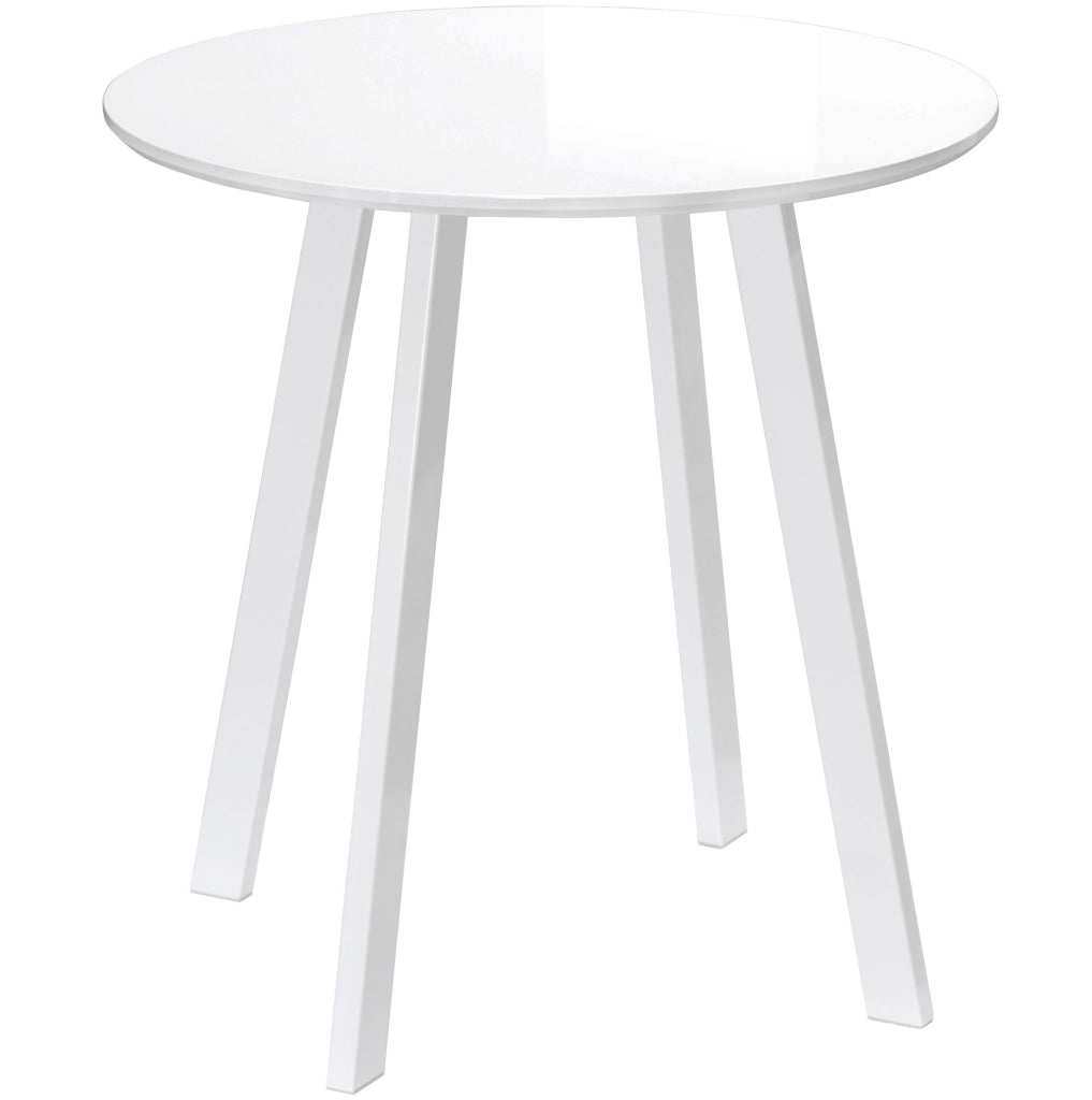 Tavolo da pranzo rotondo bianco Ø72 cm in MDF