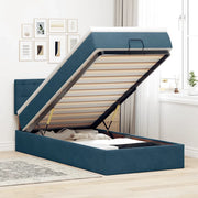 vidaXL Struttura Letto Pouf con Materasso 100x200 cm Velluto