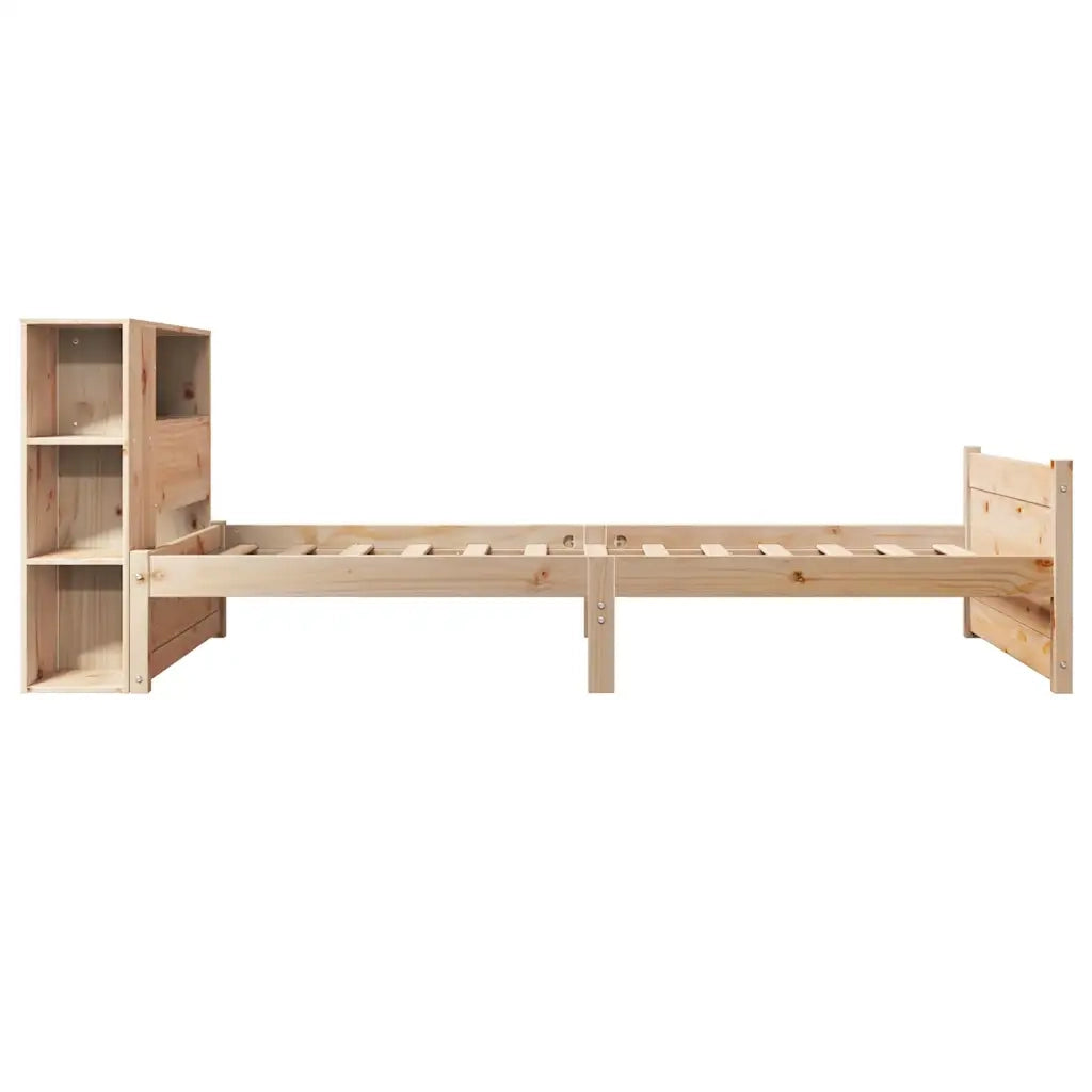 Giroletto con Libreria senza Materasso 75x190 cm in Legno Pino 3322447