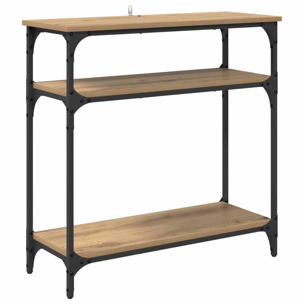 Tavolo consolle Rovere artigianale 75 x 29 x 75 cm