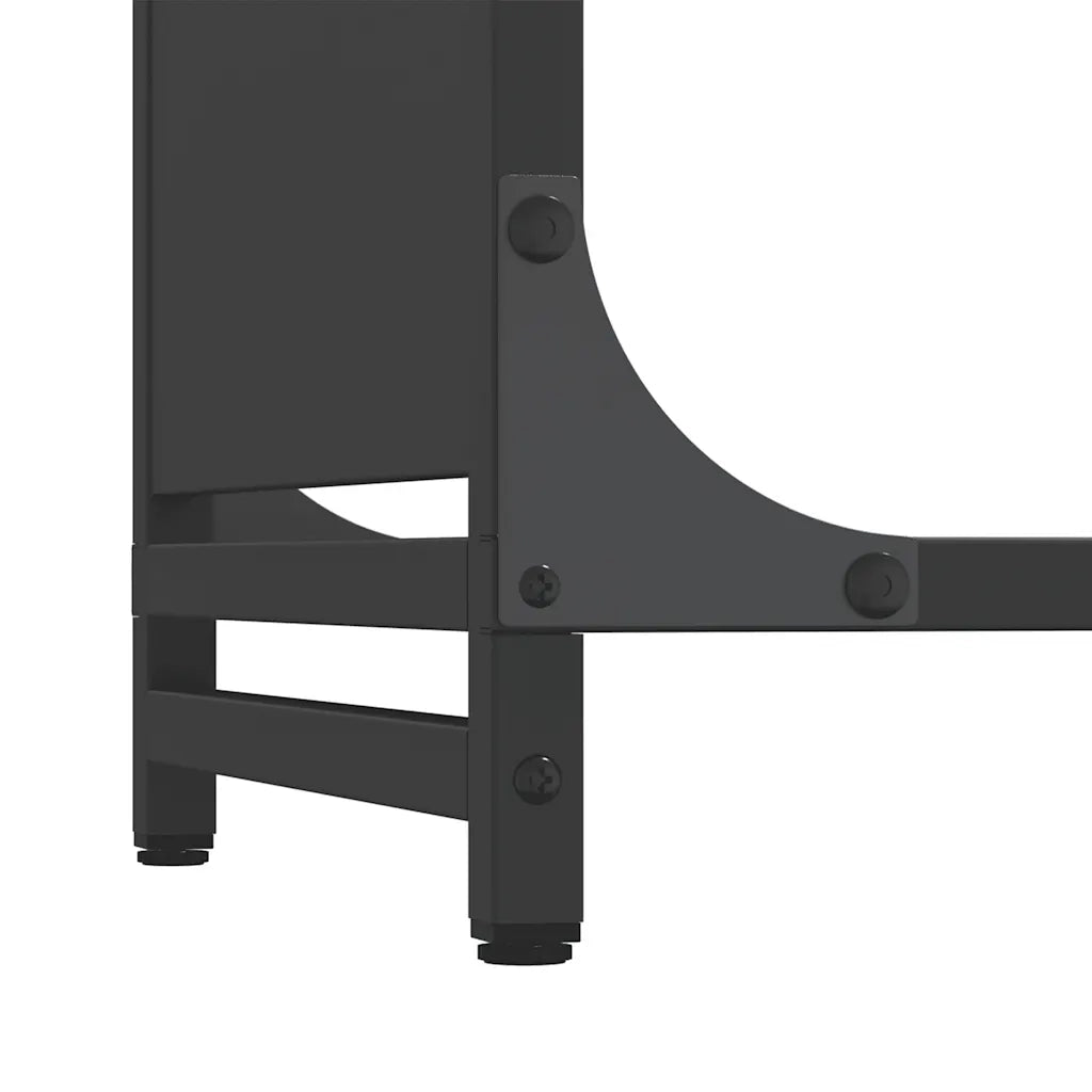 Rastrelliera per Legna da Ardere Nera 90x28x65 cm CFW2586161
