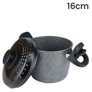 Trade Shop - Pentola Cuocipasta Antiaderente Con Coperchio Forato Per Piano A Induzione Da ø16-20cm -    -diametro 16cm   -