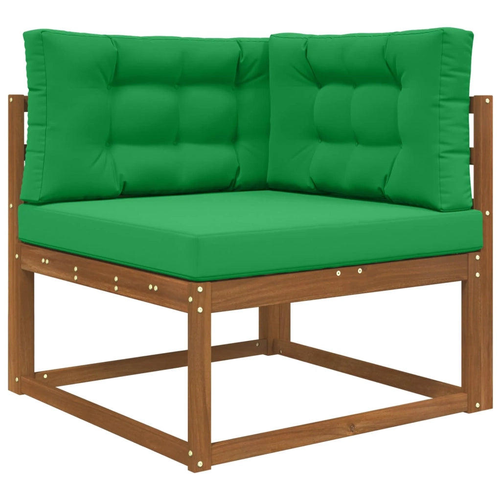 Cuscino per divano da esterno 3 pcs Verde Poliestere