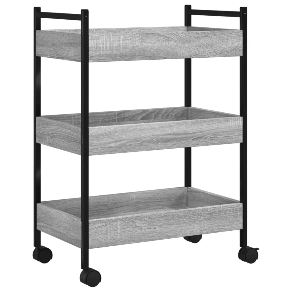 Carrello da Cucina-Scaffale per Cucina Grigio Sonoma 50x30x70 cm Legno Multistrato