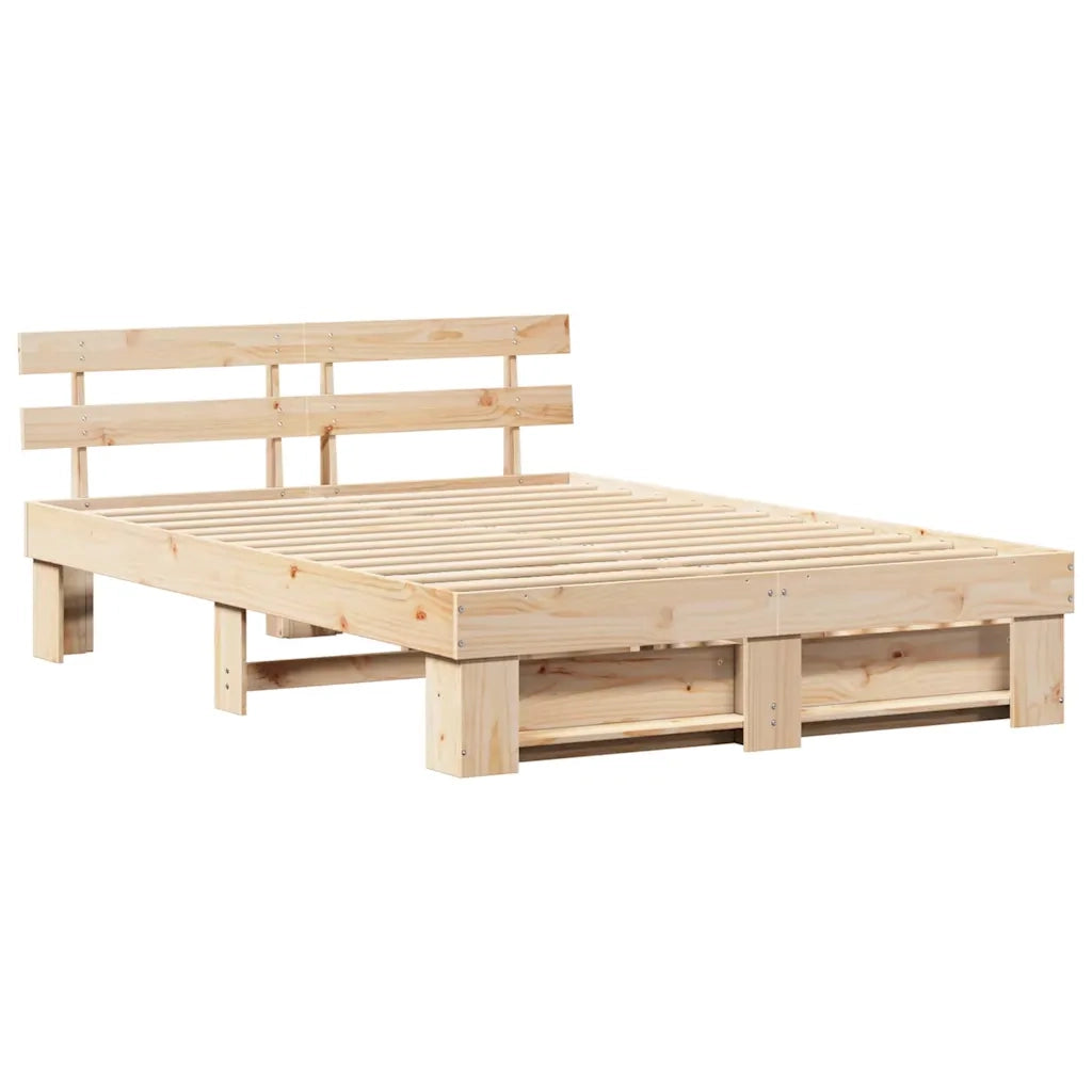 vidaXL Struttura del letto Marrone 150 x 200 cm Legno di pino massello