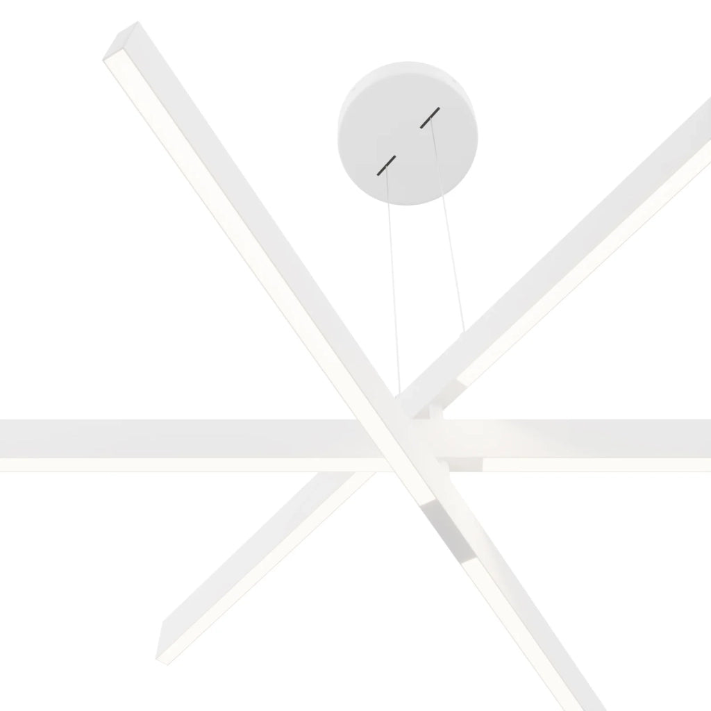 Maytoni Lampadario contemporaneo Origami 1 luce LED integrato bianco alluminio