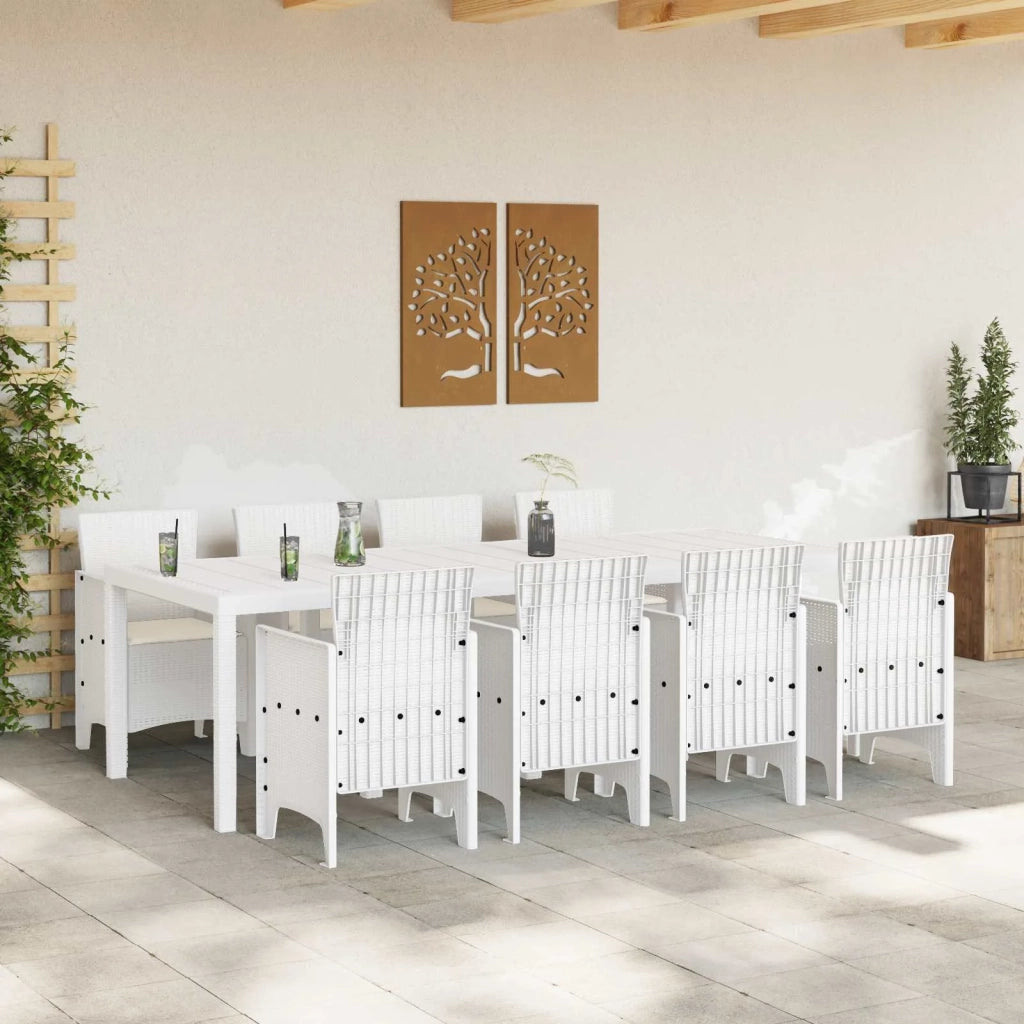 Set da Pranzo per Giardino 9 pcs Grigio chiaro Polipropilene 3378751