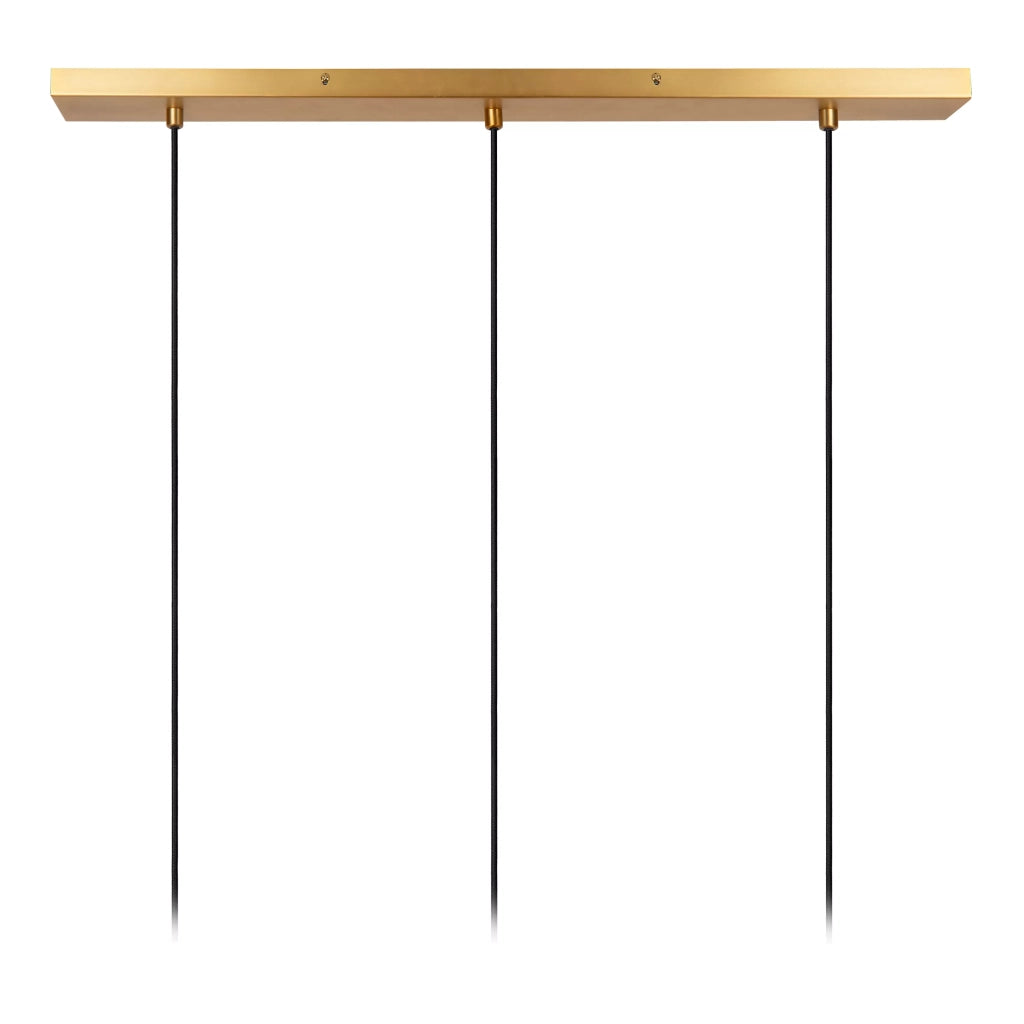 Lampada a sospensione Lucide Corina nera oro 3xE27